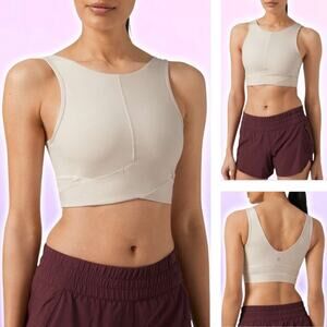 LULULEMON Final Mile Crop Tank Size 0 Dune